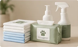 Pet hygiene and cleaning products